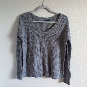 Grey V Neck Sweater